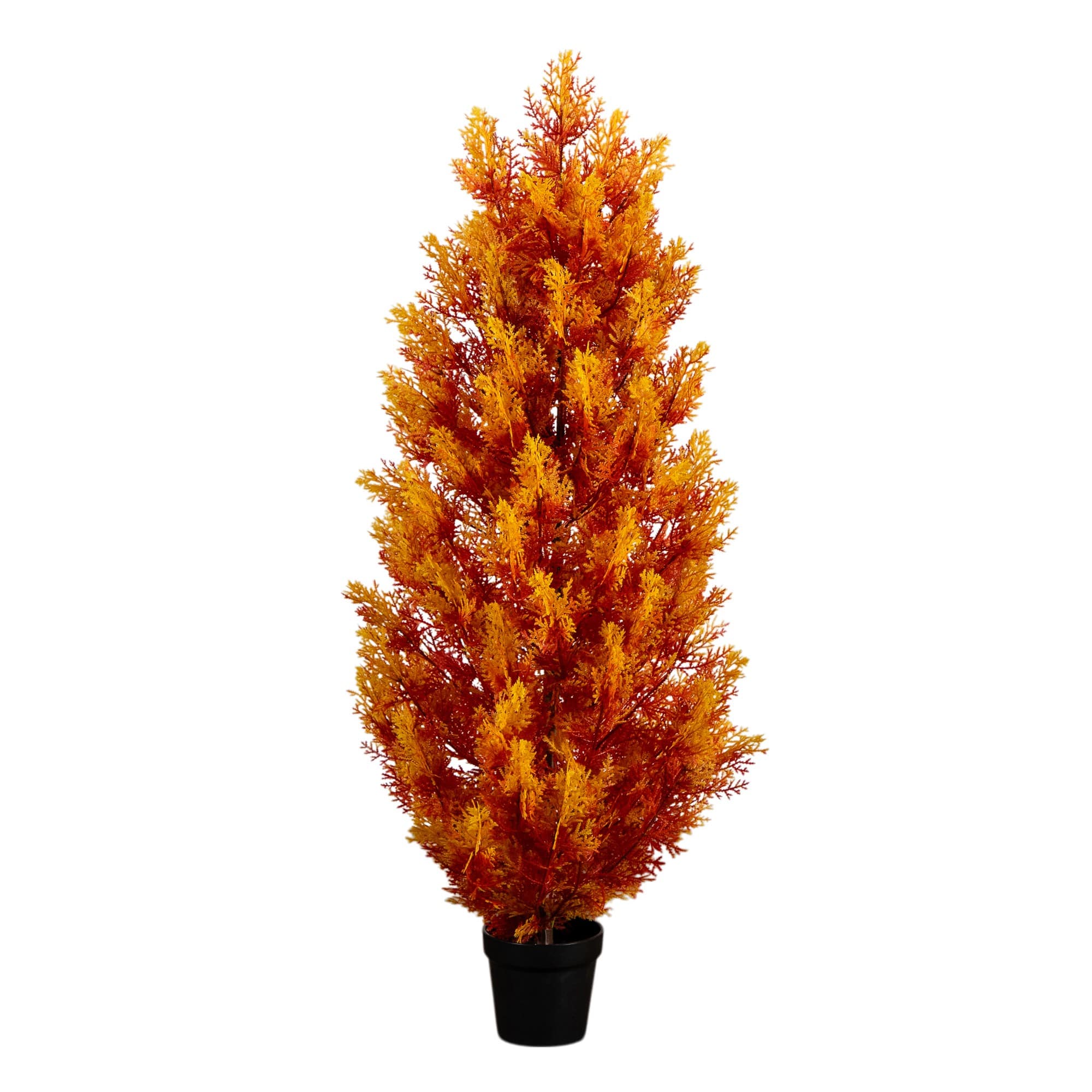 4ft. UV Resistant Autumn Artificial Fall Cedar Tree (Indoor/Outdoor)